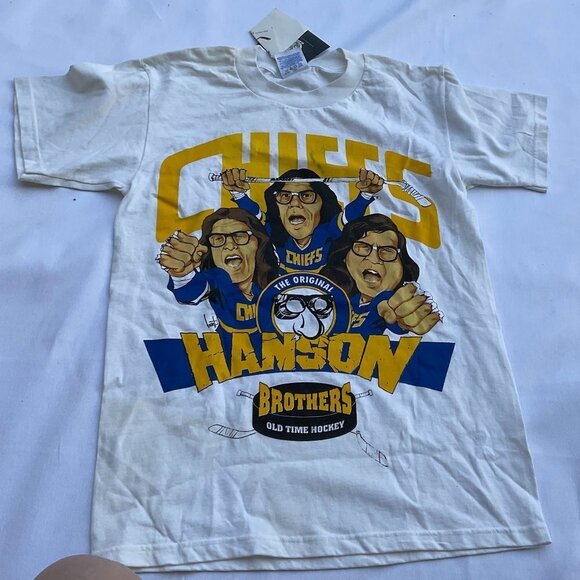 Vintage Other - Vintage Hanson Brothers Hockey Graphic T-Shirt Short Sleeve Size S White